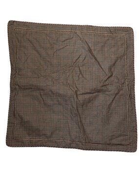 2 CHAPS HOME tan Black Houndstooth Pillow Cover 28x29” 100% Cotton Ralph Lauren